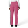 Force Cross-Flex Women's Straight Leg Cargo Scrub Pant Electric Fuschia back view