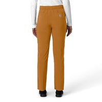 Force Cross-Flex Women's Straight Leg Cargo Scrub Pant Fox Brown back view