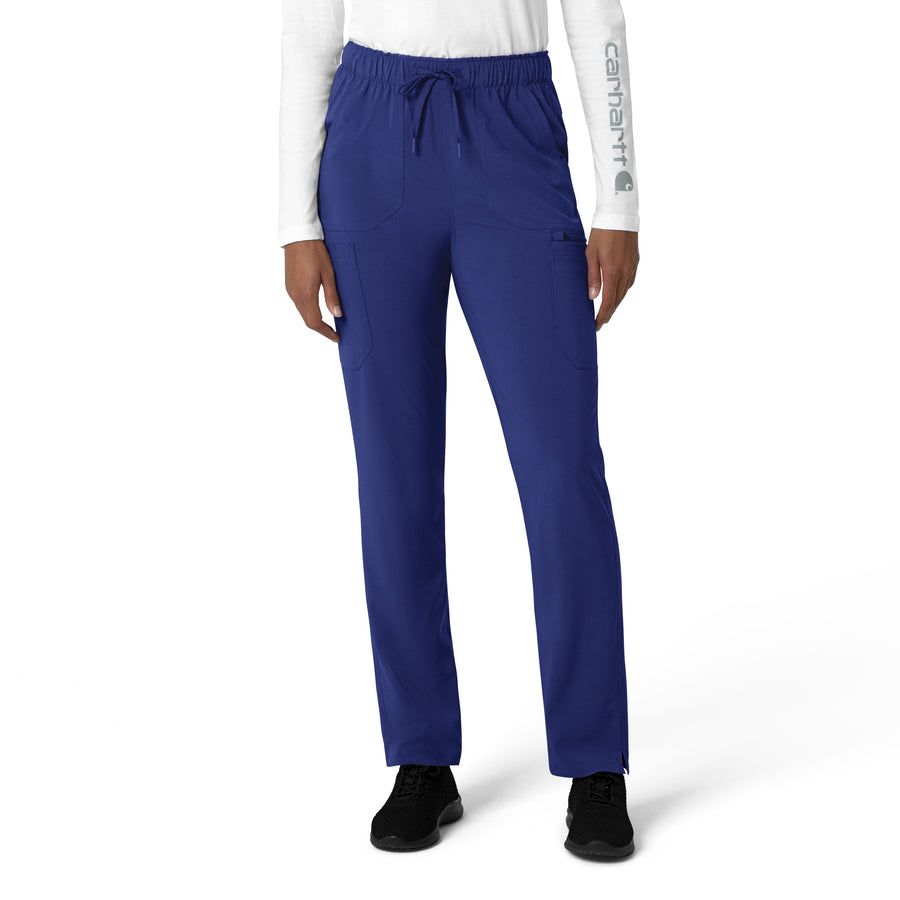 Force Cross-Flex Women's Straight Leg Cargo Scrub Pant Galaxy Blue