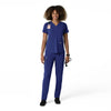 Force Cross-Flex Women's Straight Leg Cargo Scrub Pant Galaxy Blue full scrub set
