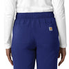 Force Cross-Flex Women's Straight Leg Cargo Scrub Pant Galaxy Blue hemline detail