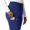 Force Cross-Flex Women's Straight Leg Cargo Scrub Pant Galaxy Blue back detail