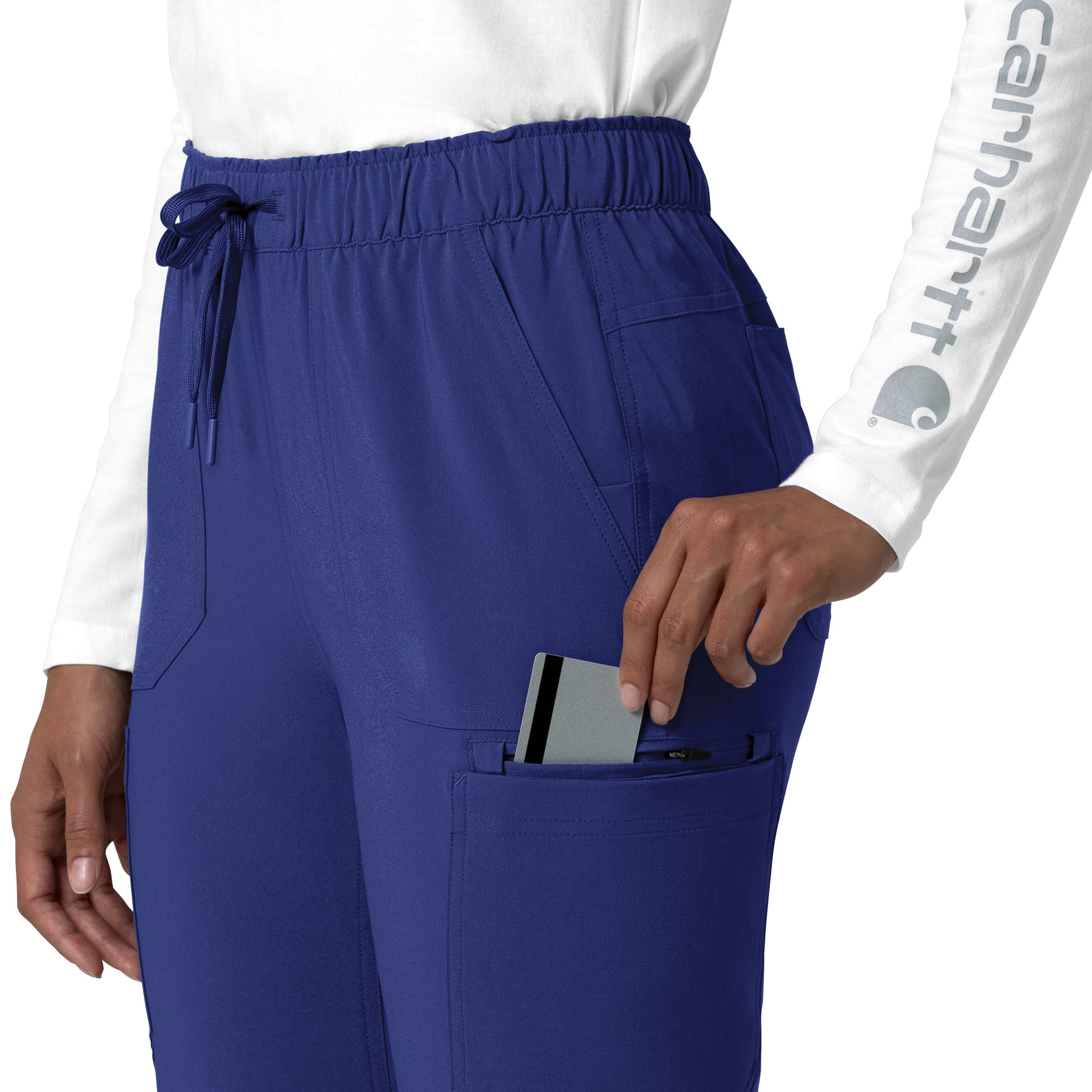 Carhartt Force Cross-Flex Women's Straight Leg Cargo Scrub Pant - Galaxy Blue