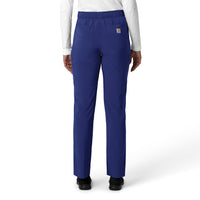 Force Cross-Flex Women's Straight Leg Cargo Scrub Pant Galaxy Blue back view