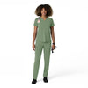 Force Cross-Flex Women's Straight Leg Cargo Scrub Pant Green Slate full scrub set