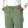 Force Cross-Flex Women's Straight Leg Cargo Scrub Pant Green Slate side detail 2