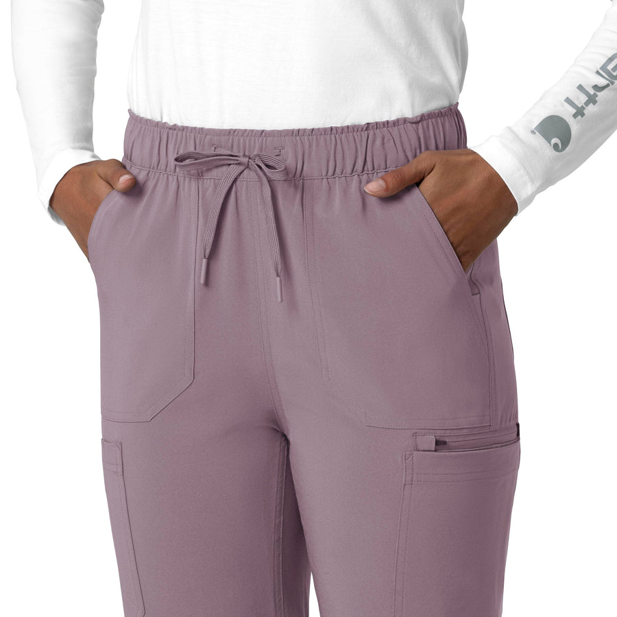 Force Cross-Flex Women's Straight Leg Cargo Scrub Pant Lavender Mist side detail 2