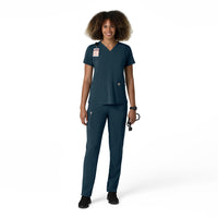 Force Cross-Flex Women's Straight Leg Cargo Scrub Pant Navy full scrub set