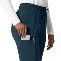 Force Cross-Flex Women's Straight Leg Cargo Scrub Pant Navy back detail