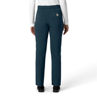 Force Cross-Flex Women's Straight Leg Cargo Scrub Pant Navy back view