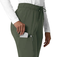 Force Cross-Flex Women's Straight Leg Cargo Scrub Pant Olive back detail