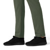Force Cross-Flex Women's Straight Leg Cargo Scrub Pant Olive hemline details