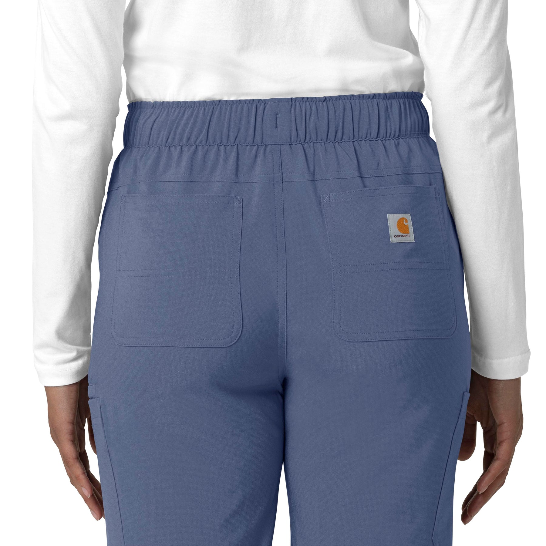 Force Cross-Flex Women's Straight Leg Cargo Scrub Pant Riverside hemline detail