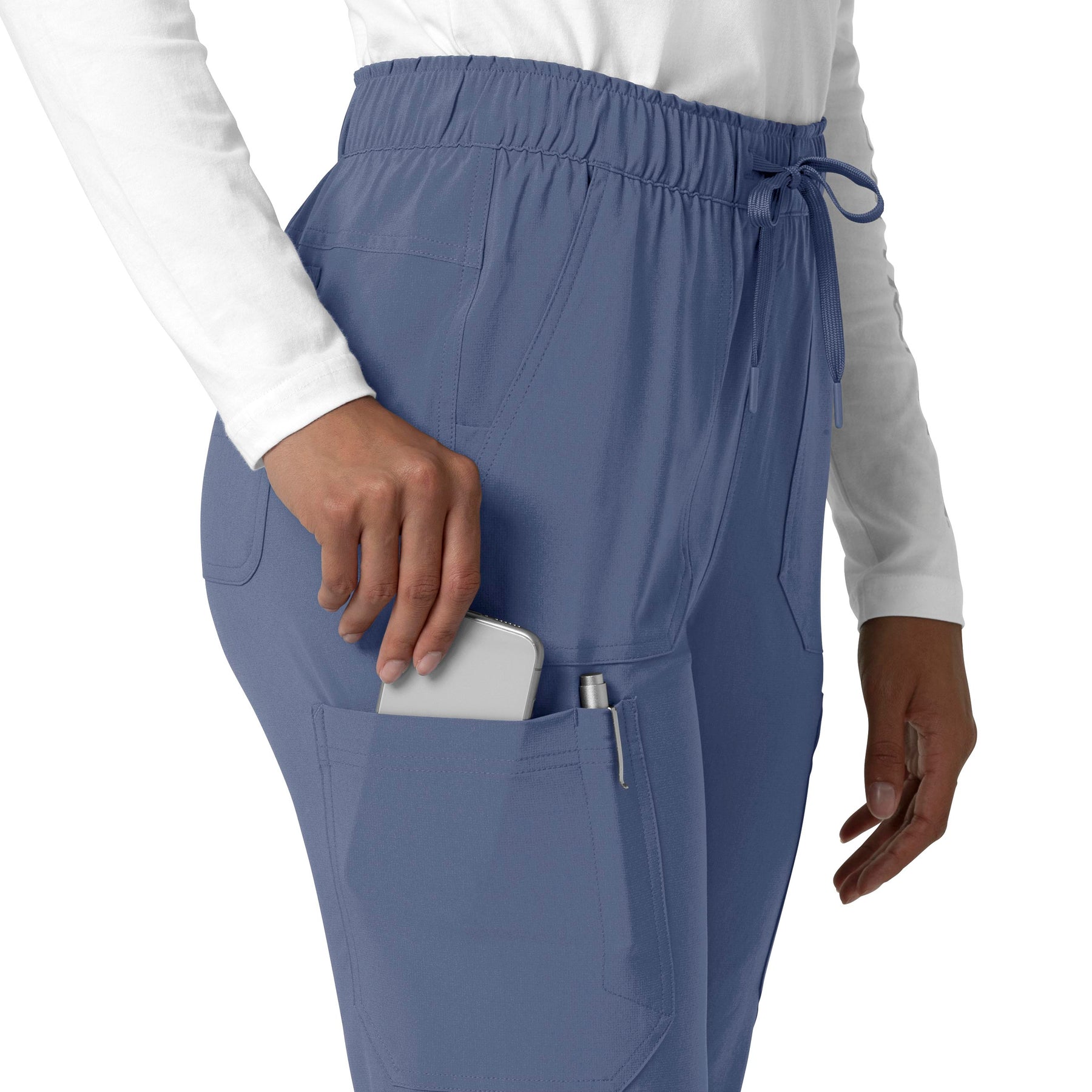 Force Cross-Flex Women's Straight Leg Cargo Scrub Pant Riverside back detail