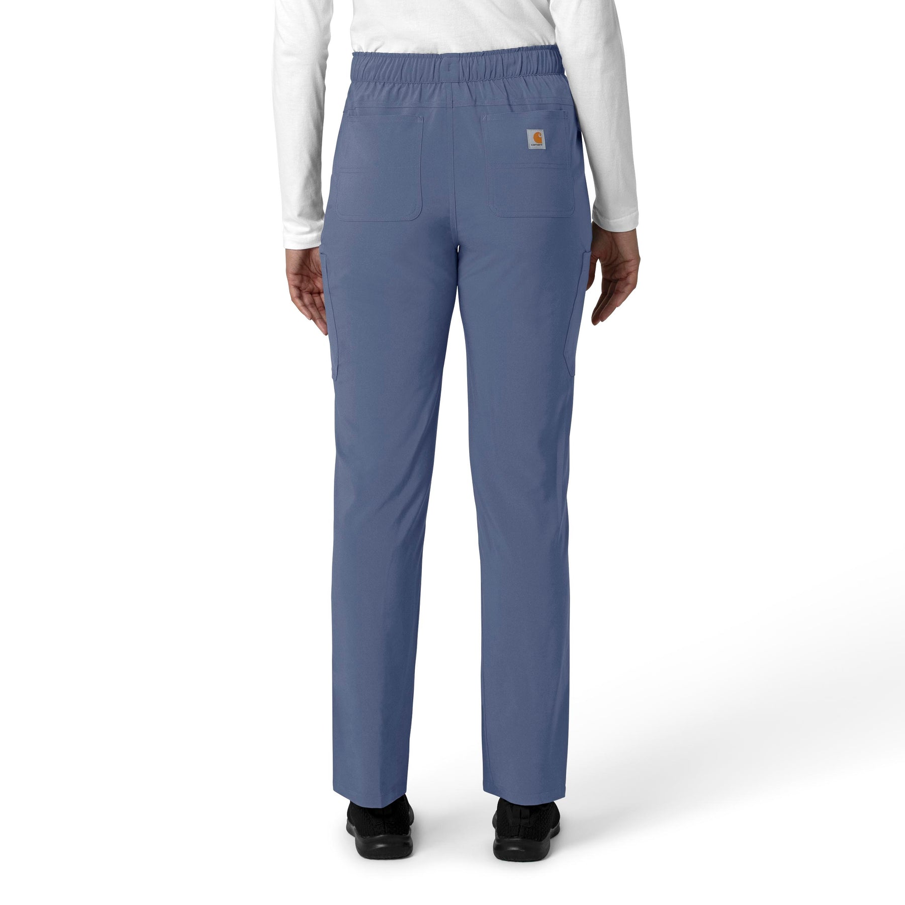 Force Cross-Flex Women's Straight Leg Cargo Scrub Pant Riverside back view