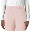 Force Cross-Flex Women's Straight Leg Cargo Scrub Pant Soft Rose front detail