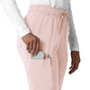 Force Cross-Flex Women's Straight Leg Cargo Scrub Pant Soft Rose pocket with pen slot