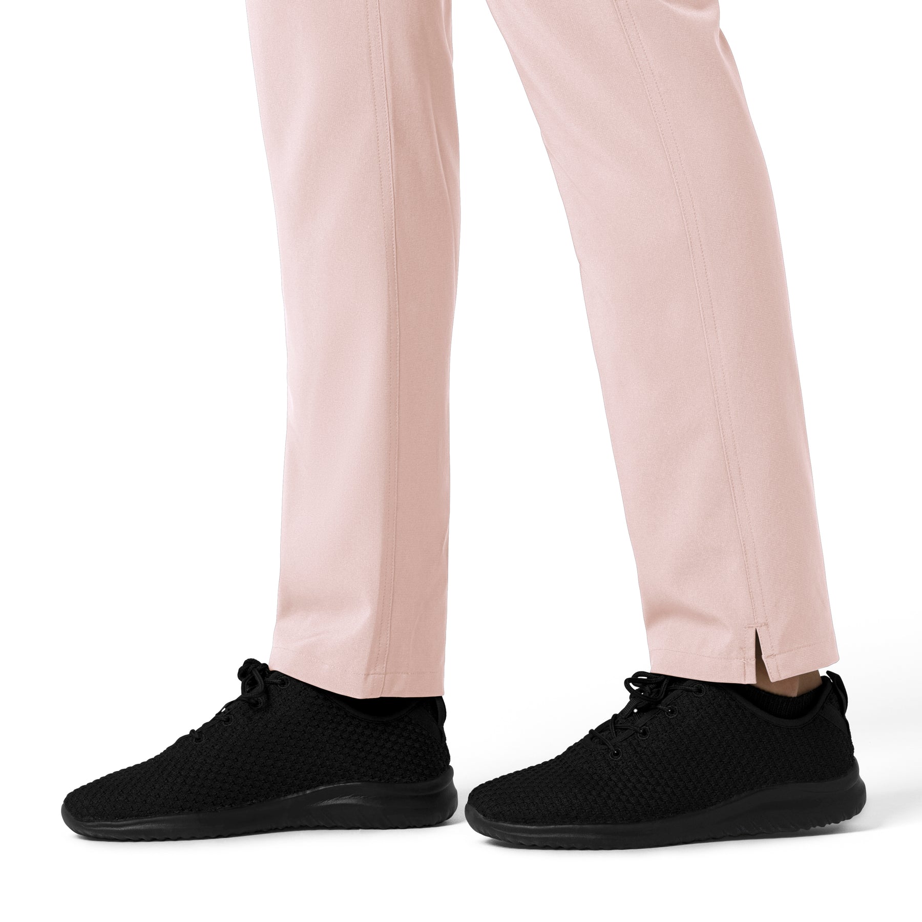 Force Cross-Flex Women's Straight Leg Cargo Scrub Pant Soft Rose hemline detail