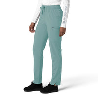 Force Cross-Flex Women's Straight Leg Cargo Scrub Pant Summer Blue side view
