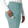 Force Cross-Flex Women's Straight Leg Cargo Scrub Pant Summer Blue back detail