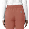 Force Cross-Flex Women's Straight Leg Cargo Scrub Pant Wildrose hemline detail