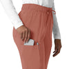 Force Cross-Flex Women's Straight Leg Cargo Scrub Pant Wildrose back detail