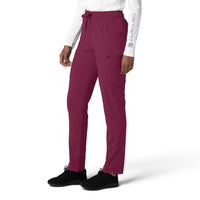 Force Cross-Flex Women's Straight Leg Cargo Scrub Pant Wine side view