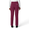 Force Cross-Flex Women's Straight Leg Cargo Scrub Pant Wine back view