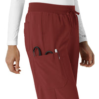 Force Cross-Flex Women's Boot Cut Scrub Pant Amber Terrain hemline detail
