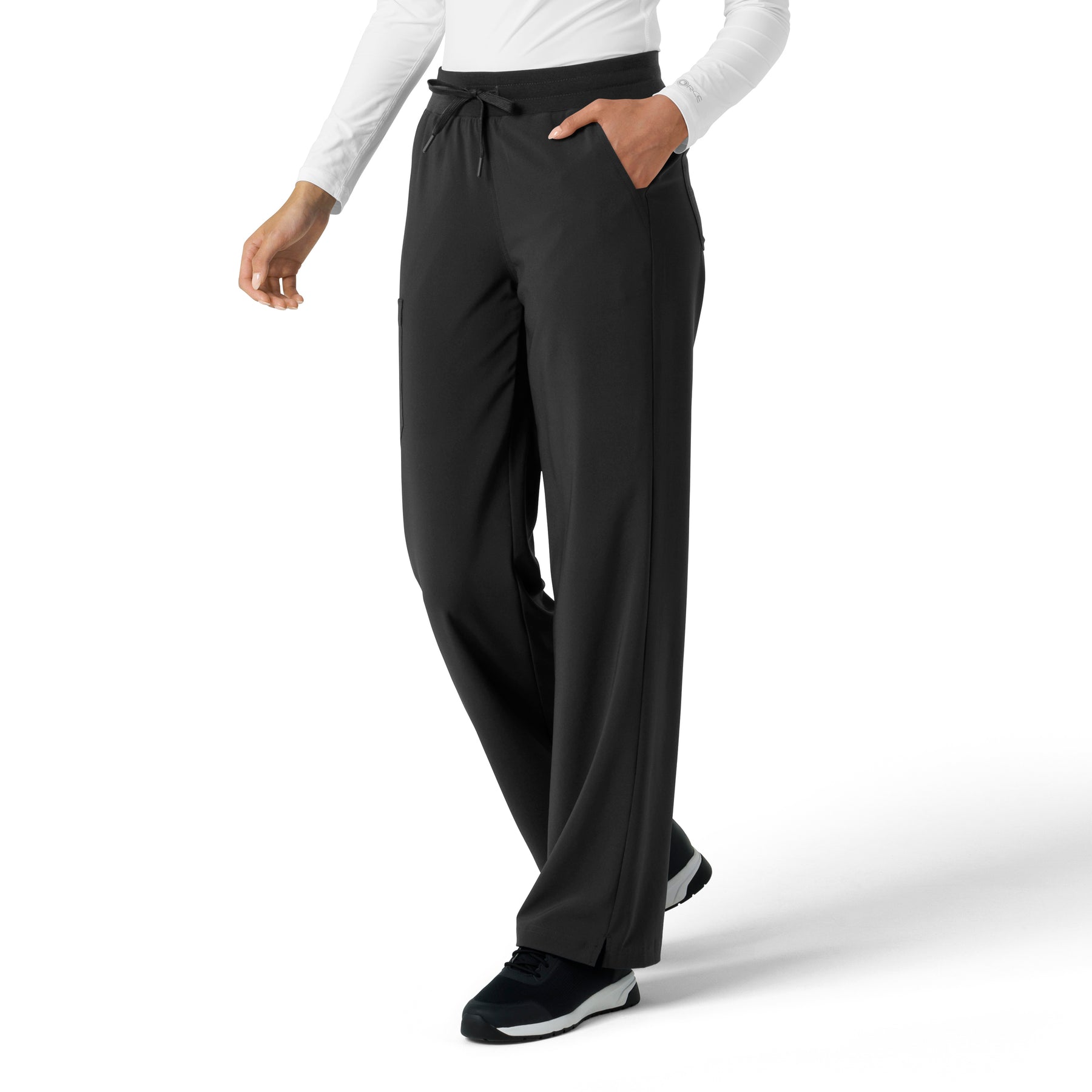 Force Cross-Flex Women's Boot Cut Scrub Pant Black side view