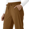 Force Cross-Flex Women's Boot Cut Scrub Pant Carhartt Brown side detail 2