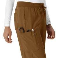 Force Cross-Flex Women's Boot Cut Scrub Pant Carhartt Brown hemline detail