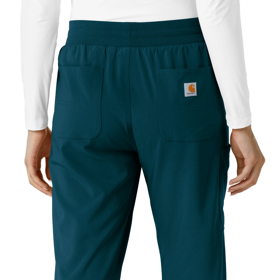 Force Cross-Flex Women's Boot Cut Scrub Pant Caribbean back pockets
