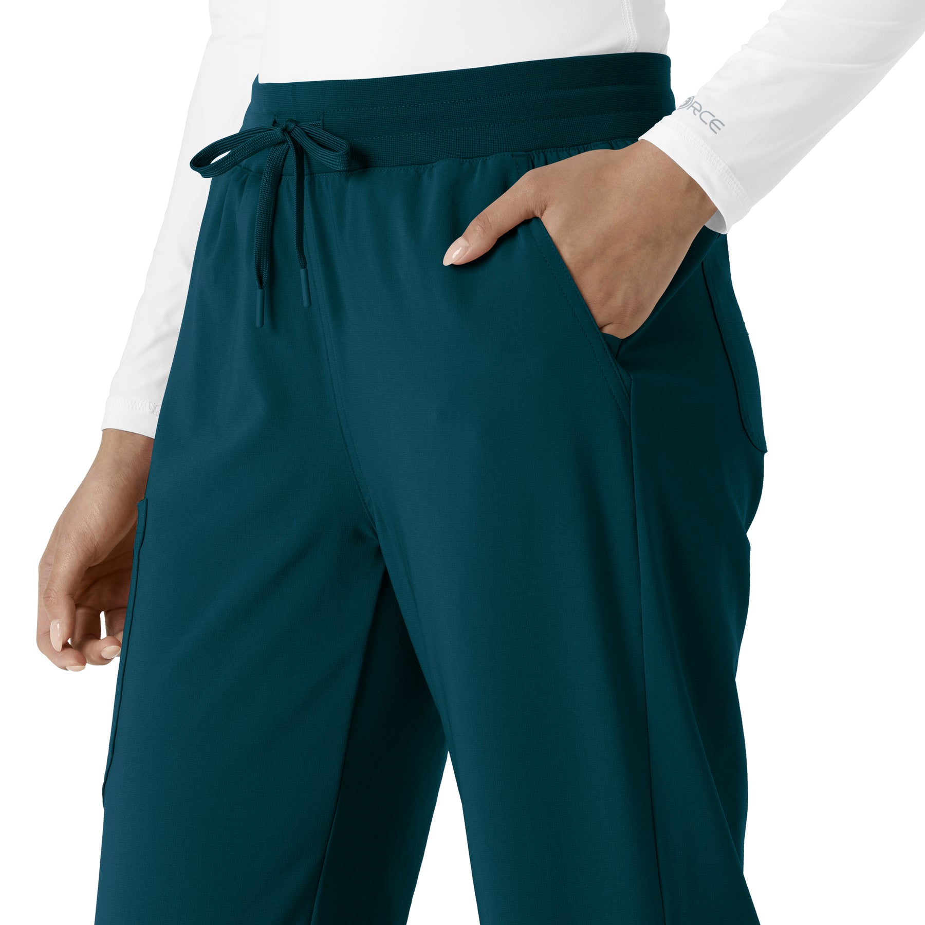 Force Cross-Flex Women's Boot Cut Scrub Pant Caribbean side detail 2