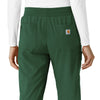 Carhartt Cross-Flex Women's Boot Cut Scrub Pant - Douglas Fir back pockets
