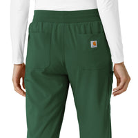 Carhartt Cross-Flex Women's Boot Cut Scrub Pant - Douglas Fir back pockets