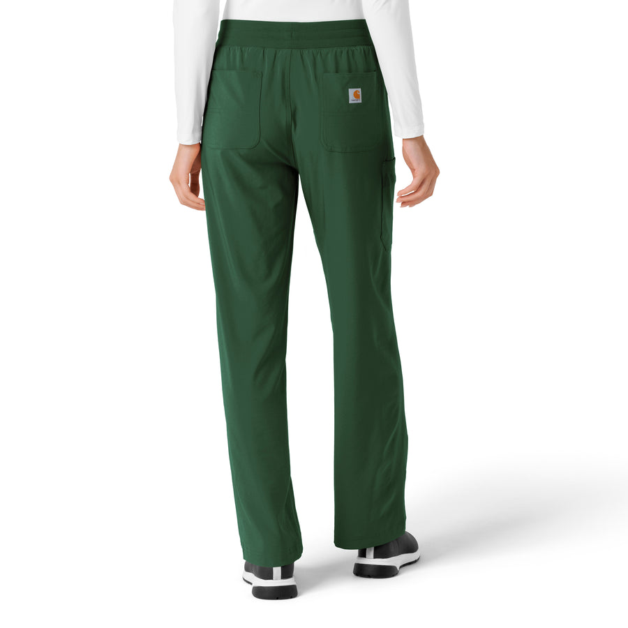 Carhartt Cross-Flex Women's Boot Cut Scrub Pant - Douglas Fir back