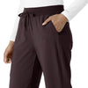 Force Cross-Flex Women's Boot Cut Scrub Pant Dark Sepia side detail 2