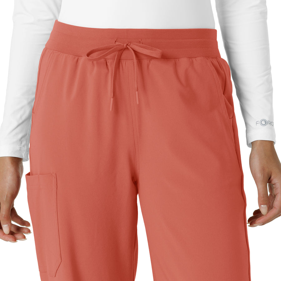 Force Cross-Flex Women's Boot Cut Scrub Pant Dusty Cedar front detail