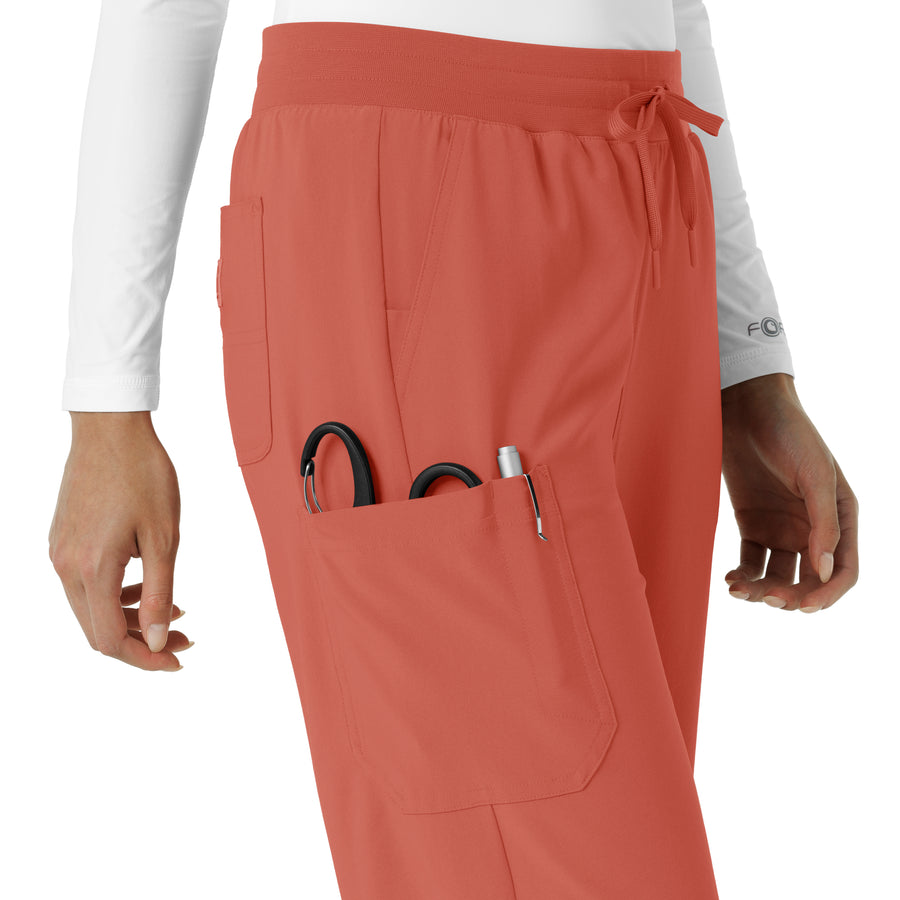 Force Cross-Flex Women's Boot Cut Scrub Pant Dusty Cedar hemline detail