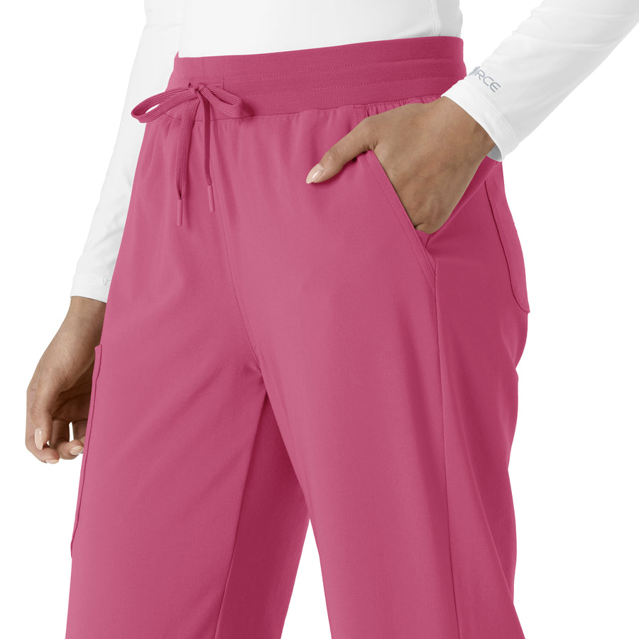 Force Cross-Flex Women's Boot Cut Scrub Pant Electric Fuschia side detail 2