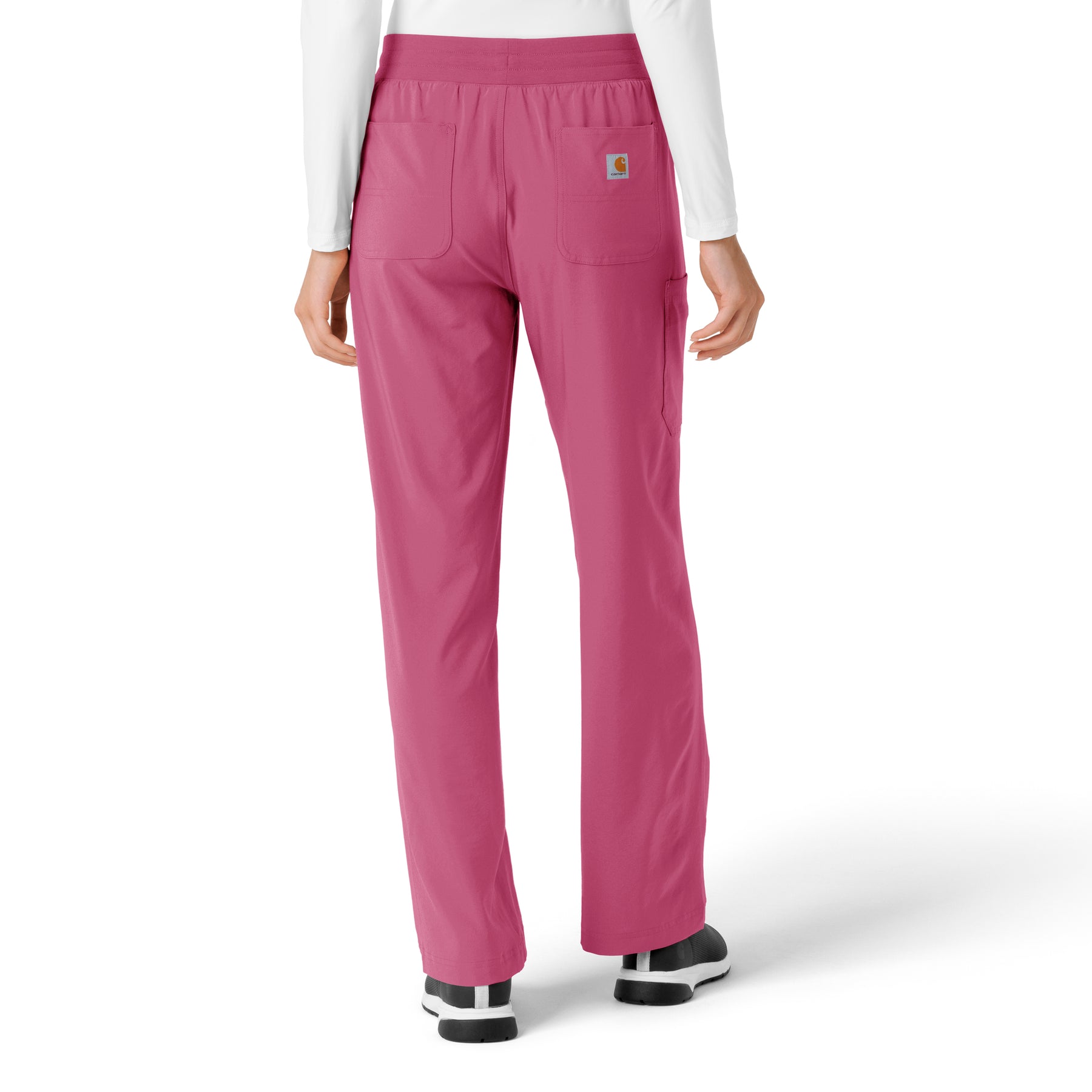 Force Cross-Flex Women's Boot Cut Scrub Pant Electric Fuschia back view