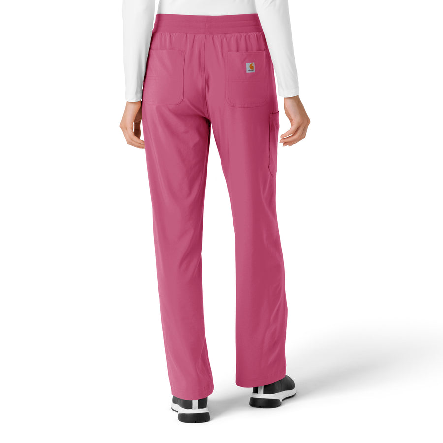 Force Cross-Flex Women's Boot Cut Scrub Pant Electric Fuschia back view