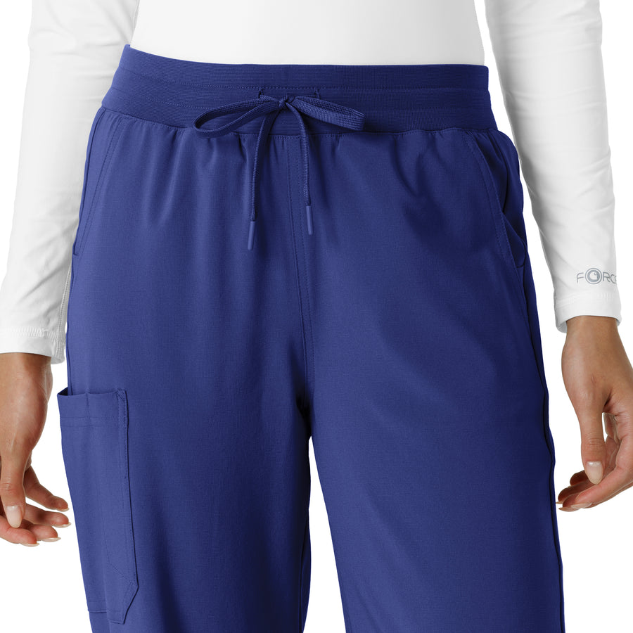 Force Cross-Flex Women's Boot Cut Scrub Pant Galaxy Blue front detail