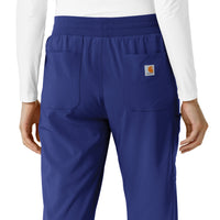 Force Cross-Flex Women's Boot Cut Scrub Pant Galaxy Blue side detail 1