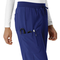 Force Cross-Flex Women's Boot Cut Scrub Pant Galaxy Blue hemline detail