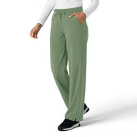 Force Cross-Flex Women's Boot Cut Scrub Pant Green Slate side view