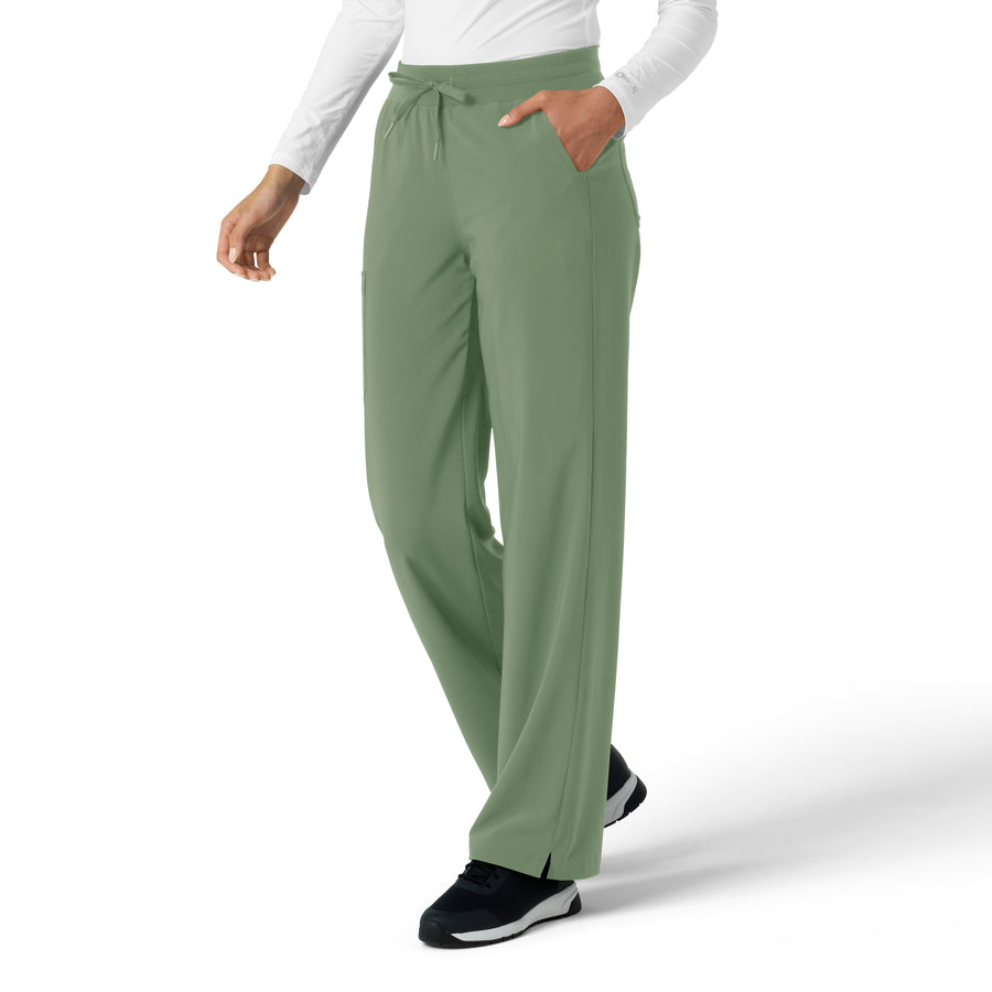 Force Cross-Flex Women's Boot Cut Scrub Pant Green Slate side view