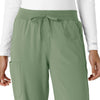 Force Cross-Flex Women's Boot Cut Scrub Pant Green Slate front detail