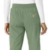 Force Cross-Flex Women's Boot Cut Scrub Pant Green Slate side detail 1
